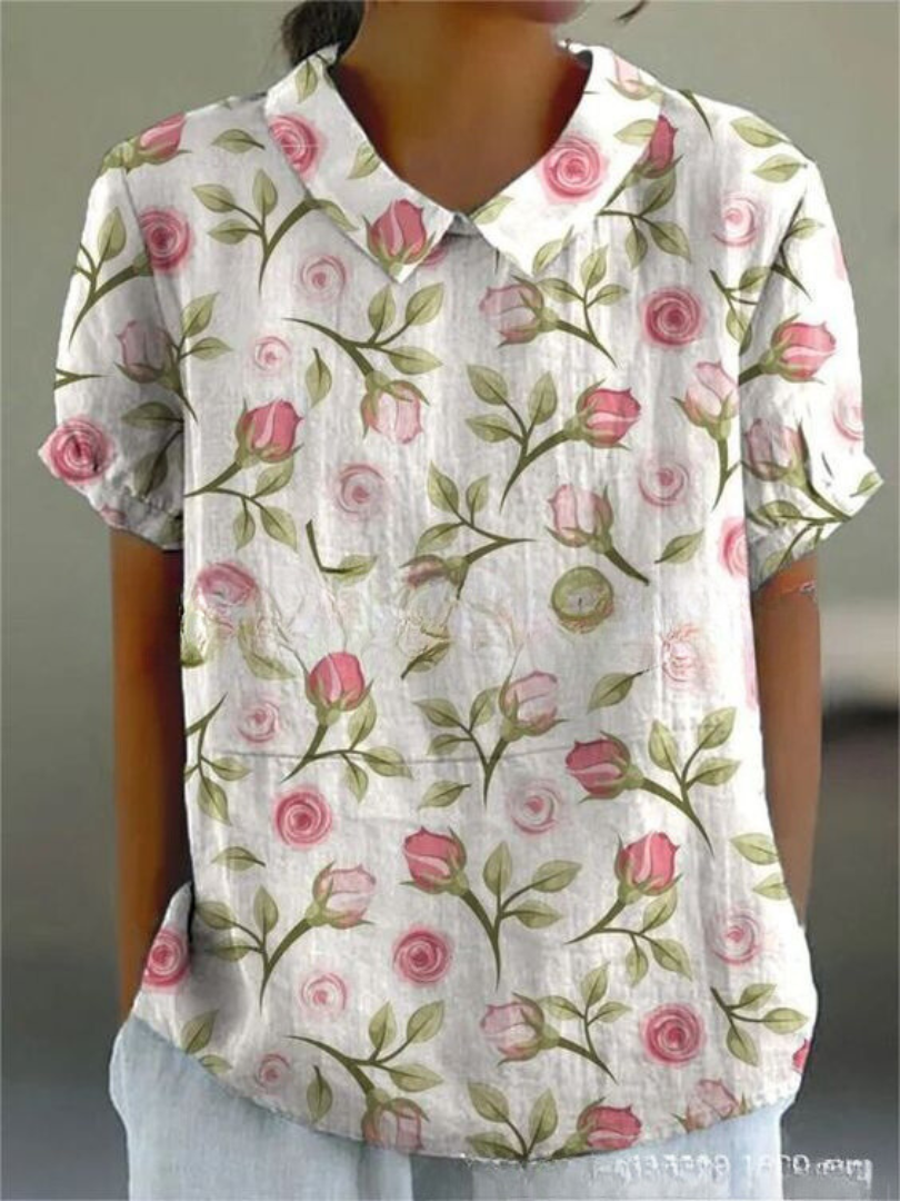 Women's Blouse – Linen Blend Boxy Fit Casual Summer | Amelia 5