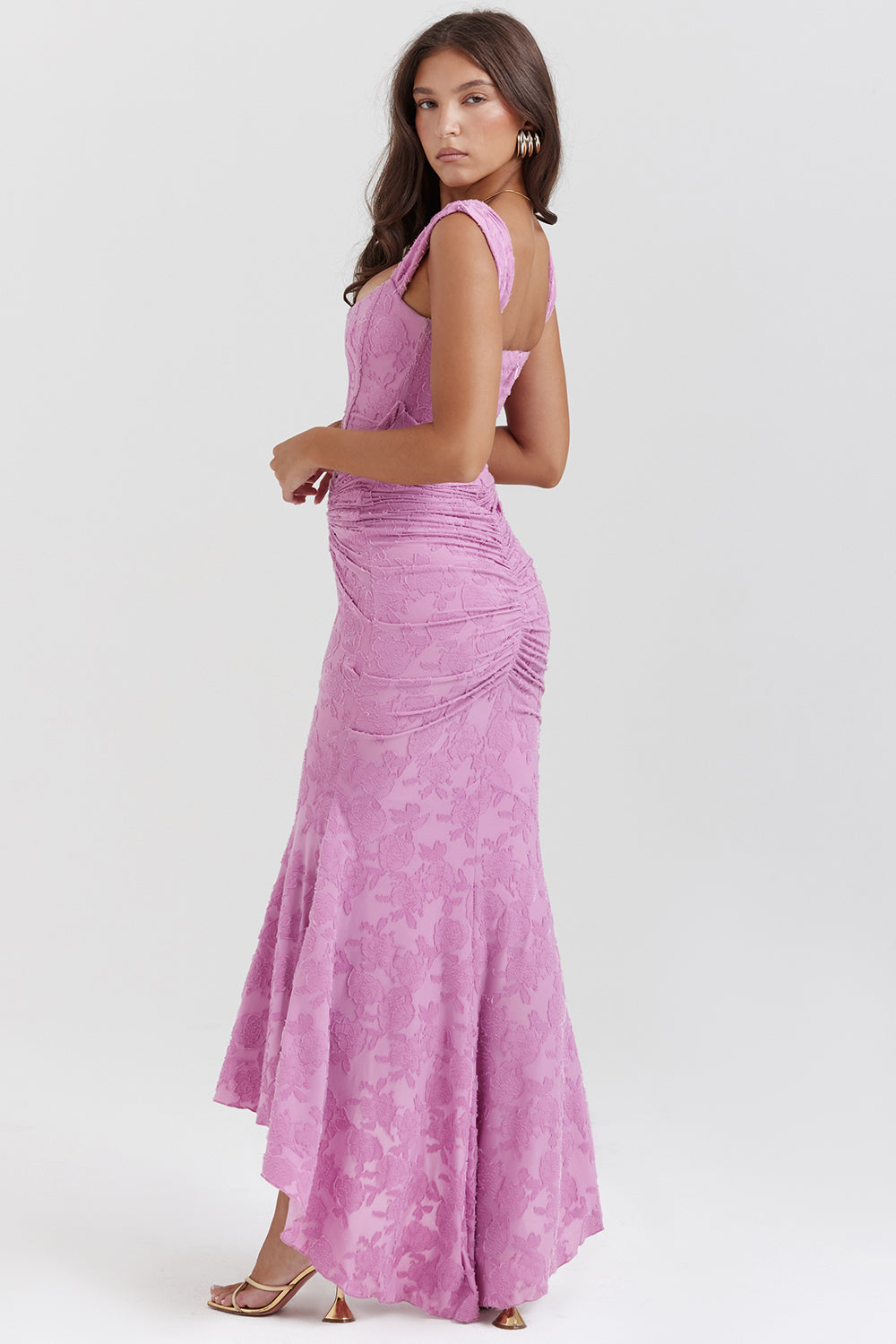 Women's Maxi Dress – Floral Devoré Mermaid Formal Evening | Amelia 3