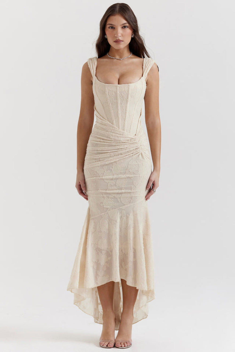 Women's Maxi Dress – Floral Devoré Mermaid Formal Evening | Amelia 6
