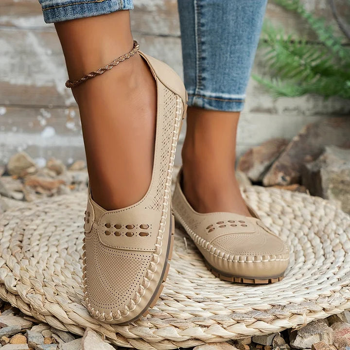 Women's Ballet Flats – Micro-Perforated Leatherette Casual | Amelia 5