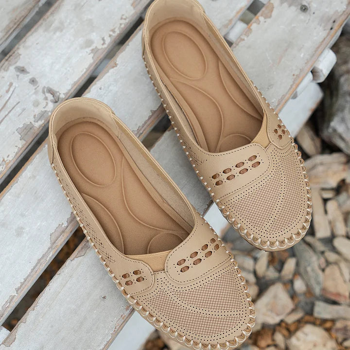 Women's Ballet Flats – Micro-Perforated Leatherette Casual | Amelia 7