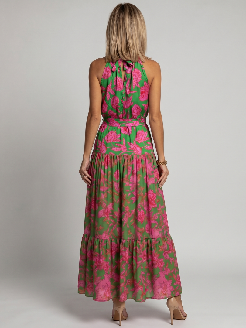 Marguerite | Women's Halter Holiday Maxi Dress