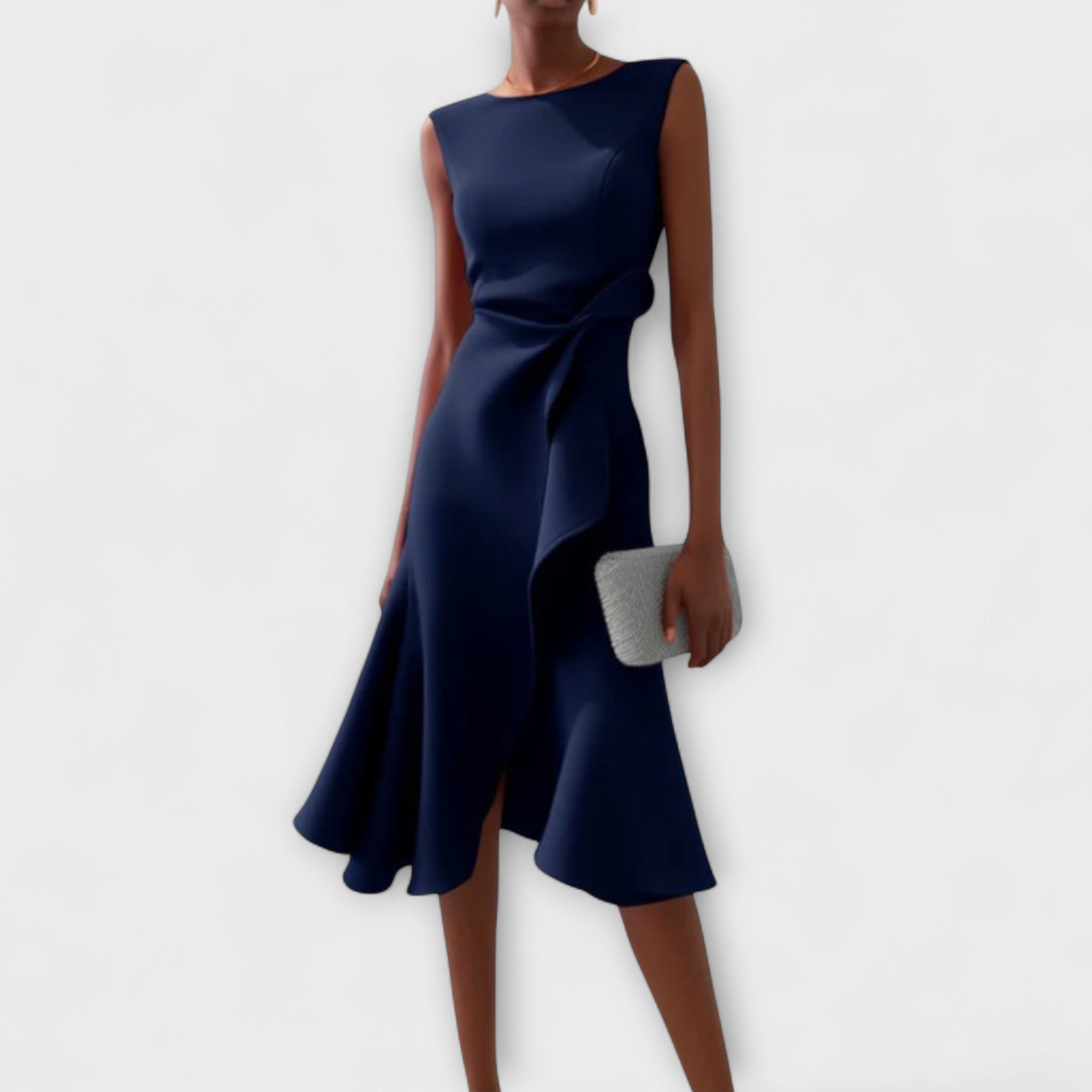 Women's Midi Dress – Scuba Crepe Structured Fit Formal | Florence 2