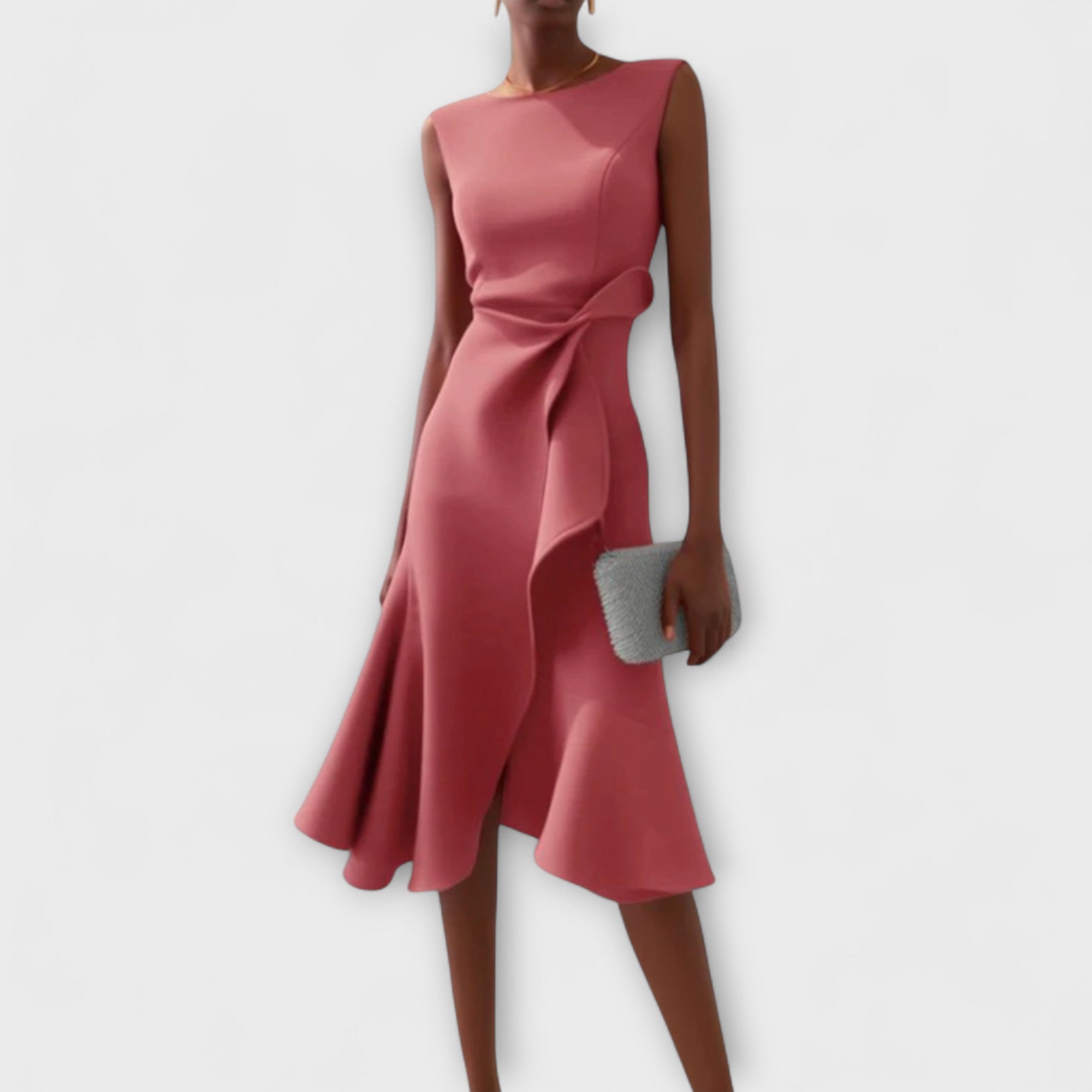 Women's Midi Dress – Scuba Crepe Structured Fit Formal | Florence 3