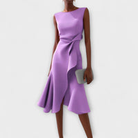 Sophie | Structured Formal Fit Scuba Crepe Midi Dress