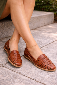 Lily | Woven Slip-On Casual Leather Flats