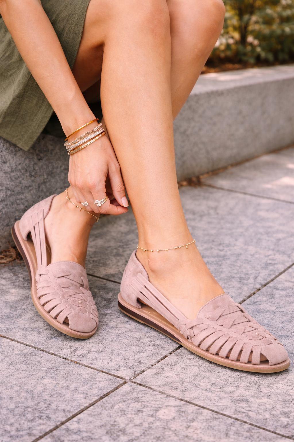 Lily | Woven Slip-On Casual Leather Flats