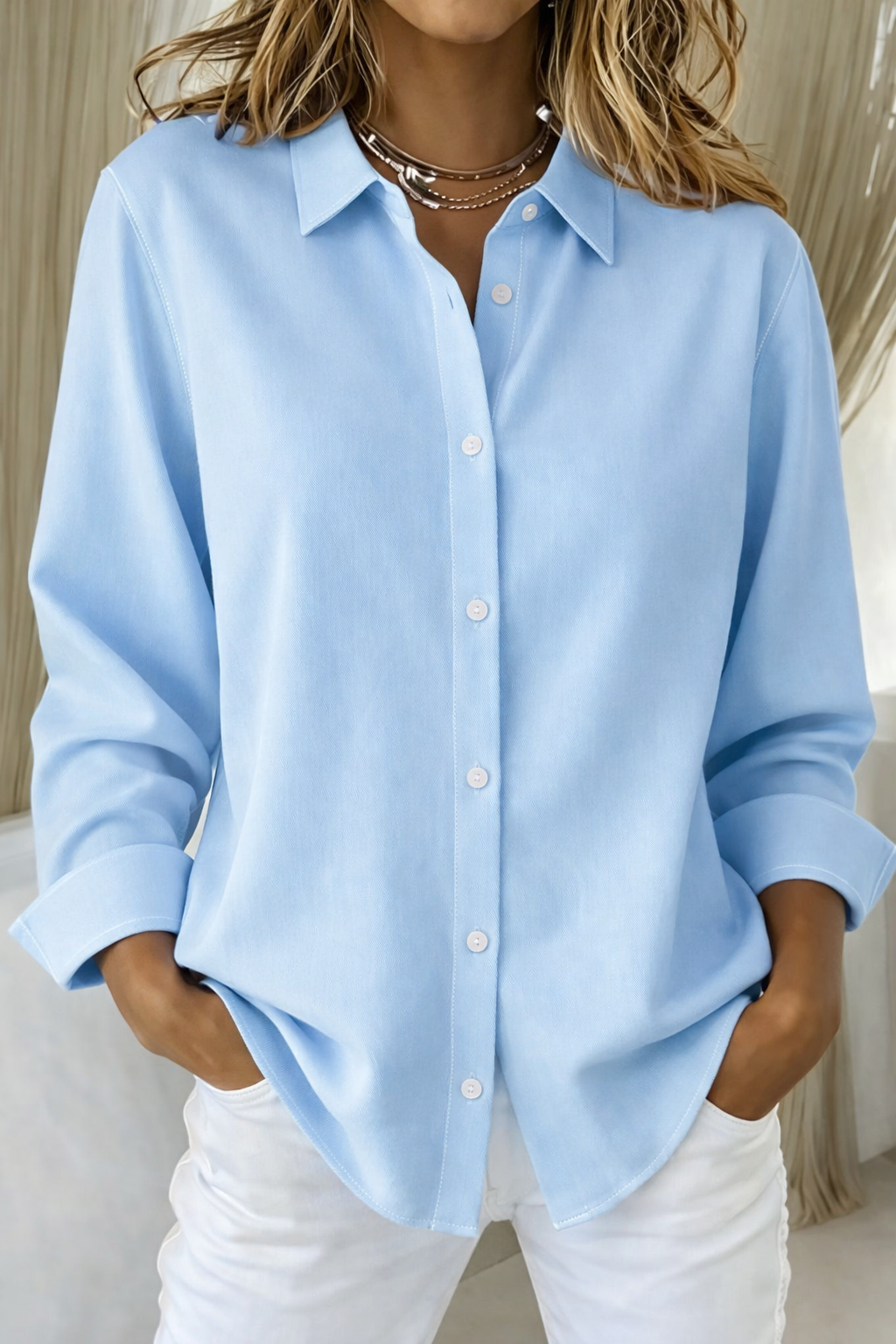 Women's Shirt – Linen Blend Relaxed Fit Casual | Florence 6