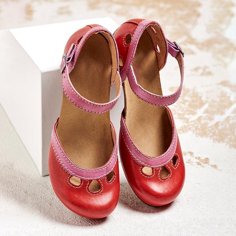 Women's Mary Janes – Burnished Leather Block Heel Everyday | Amelia 4