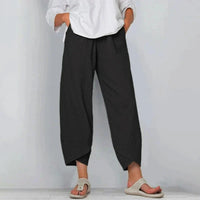 Sophie | Wide Leg Relaxed Fit Linen Blend Trousers for Everyday Elegance