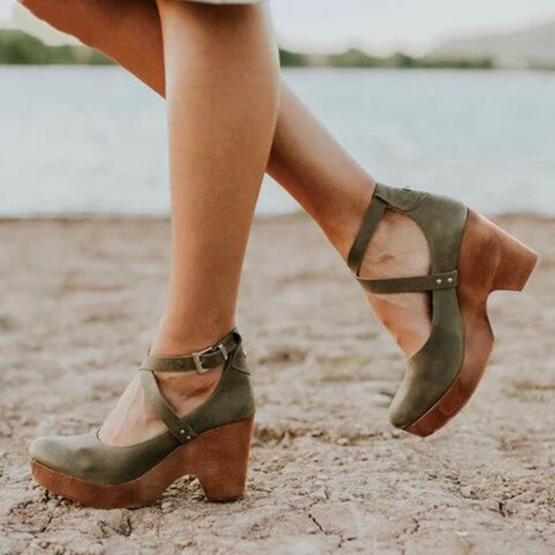 Women's Platform Mary-Janes – Leather Sculpted Casual Footwear | Amelia 3