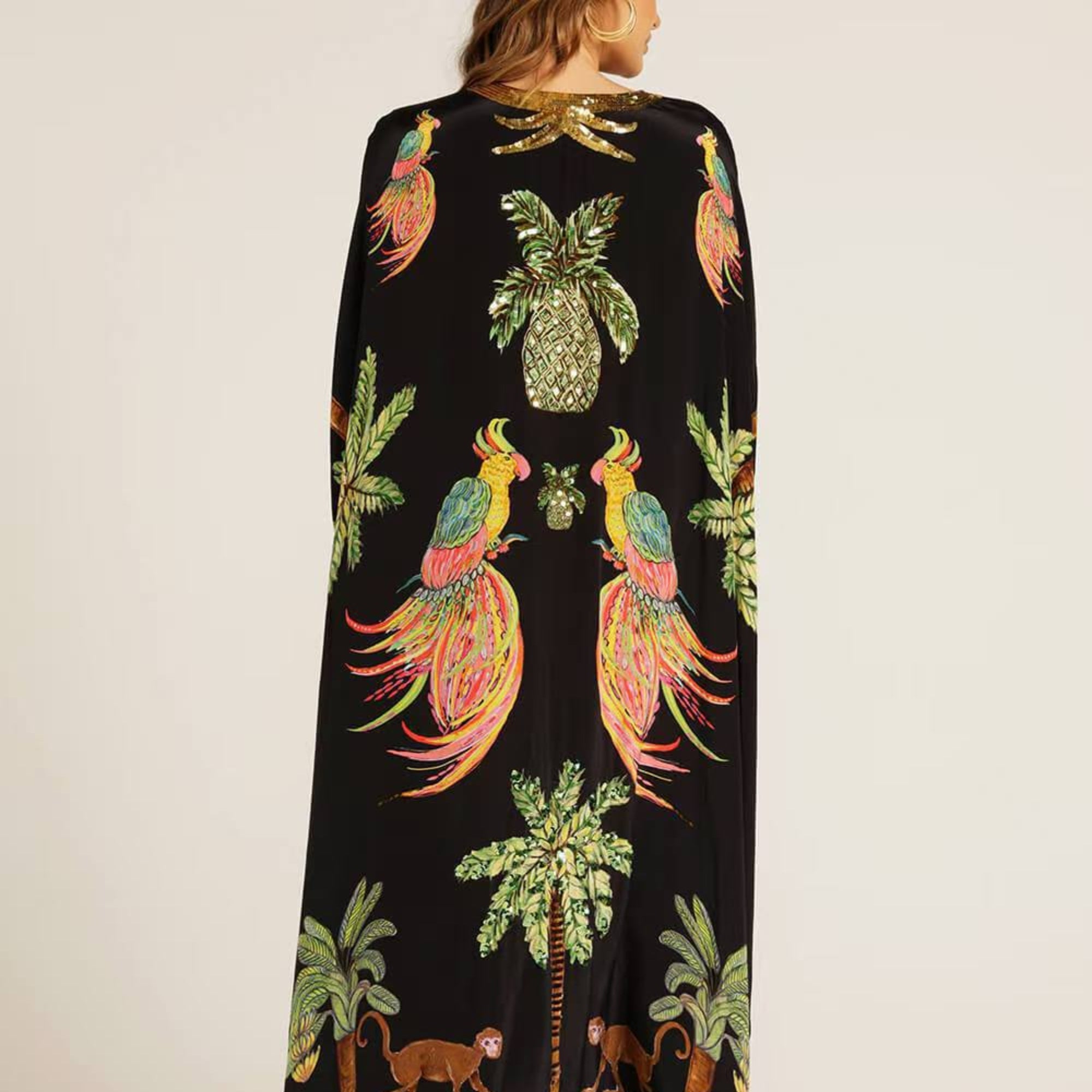Women's Kaftan – Silk Blend Oversized Evening Resort Wear | Amelia 3