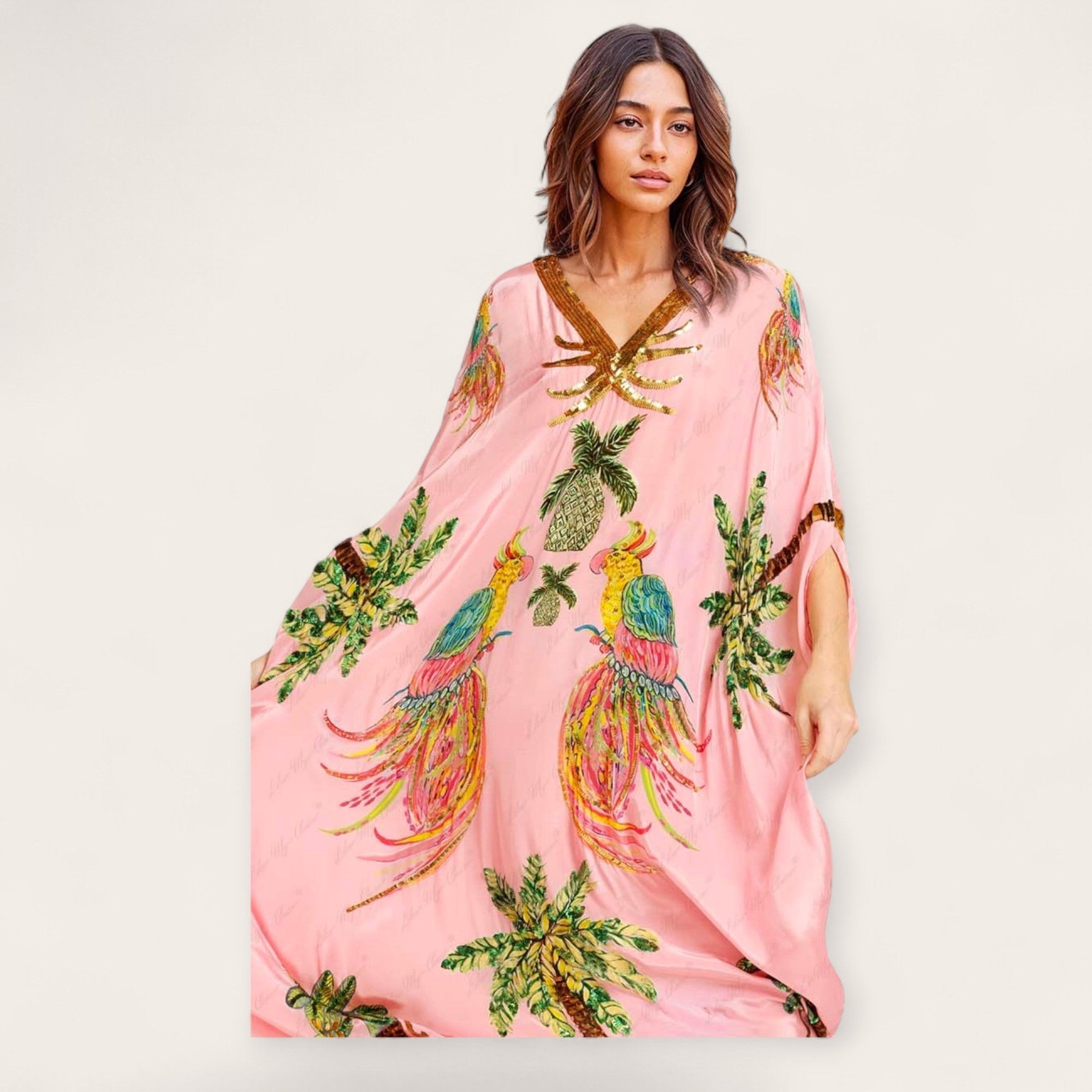 Women's Kaftan – Silk Blend Oversized Evening Resort Wear | Amelia 6