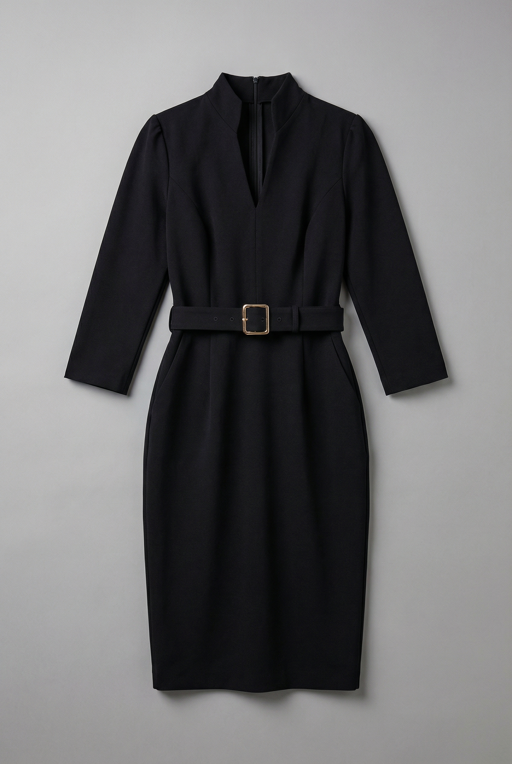 Women's Sheath Dress – Crepe Tailored Midi Formal | Amelia 5