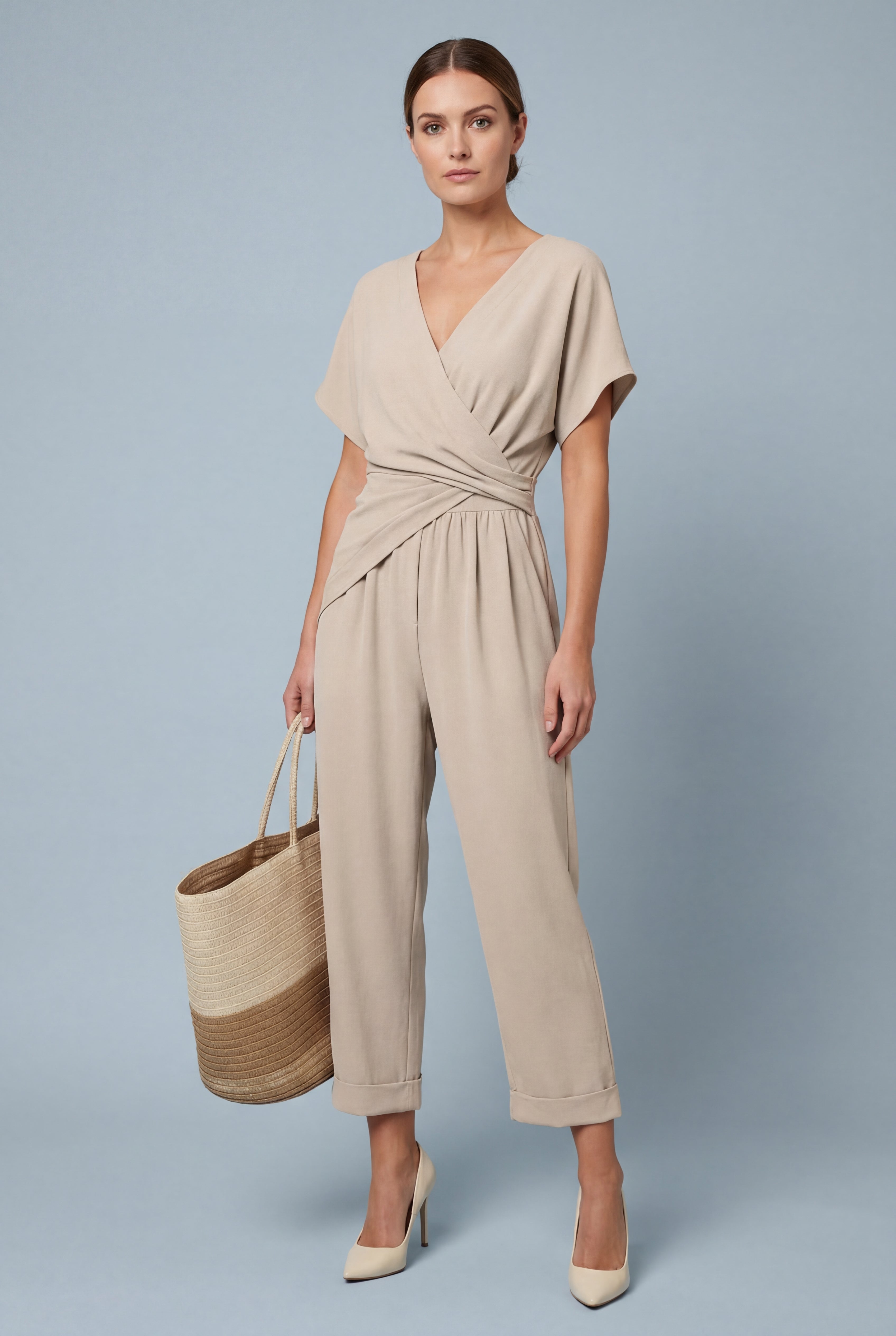 Women's Jumpsuit – Crepe Relaxed Fit Evening | Amelia 3