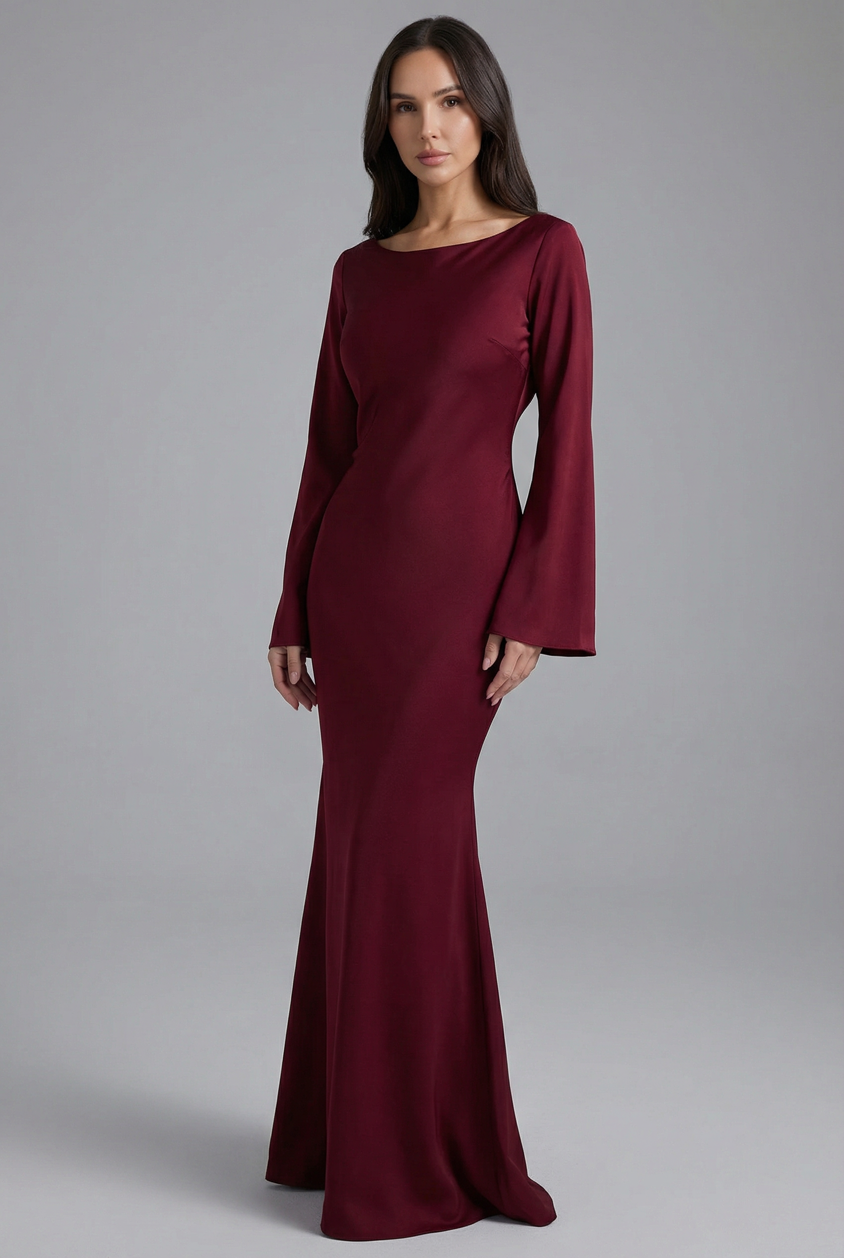 Women's Maxi Dress – Heavyweight Satin Fluid Fit Evening | Amelia 6