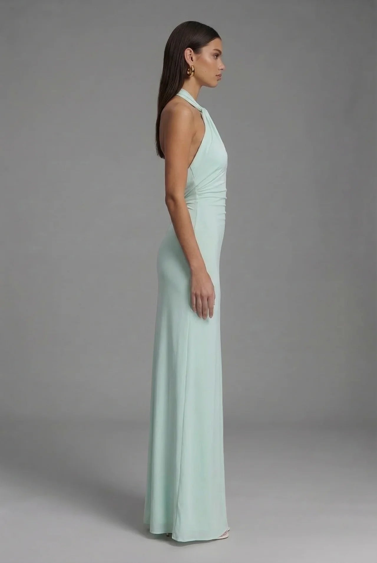 Women's Maxi Dress – Matte Jersey Halterneck Evening | Amelia 3