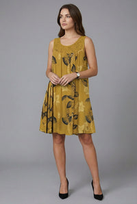 Elara | Floral A-Line Casual Stretch-Knit Jersey Dress Pockets