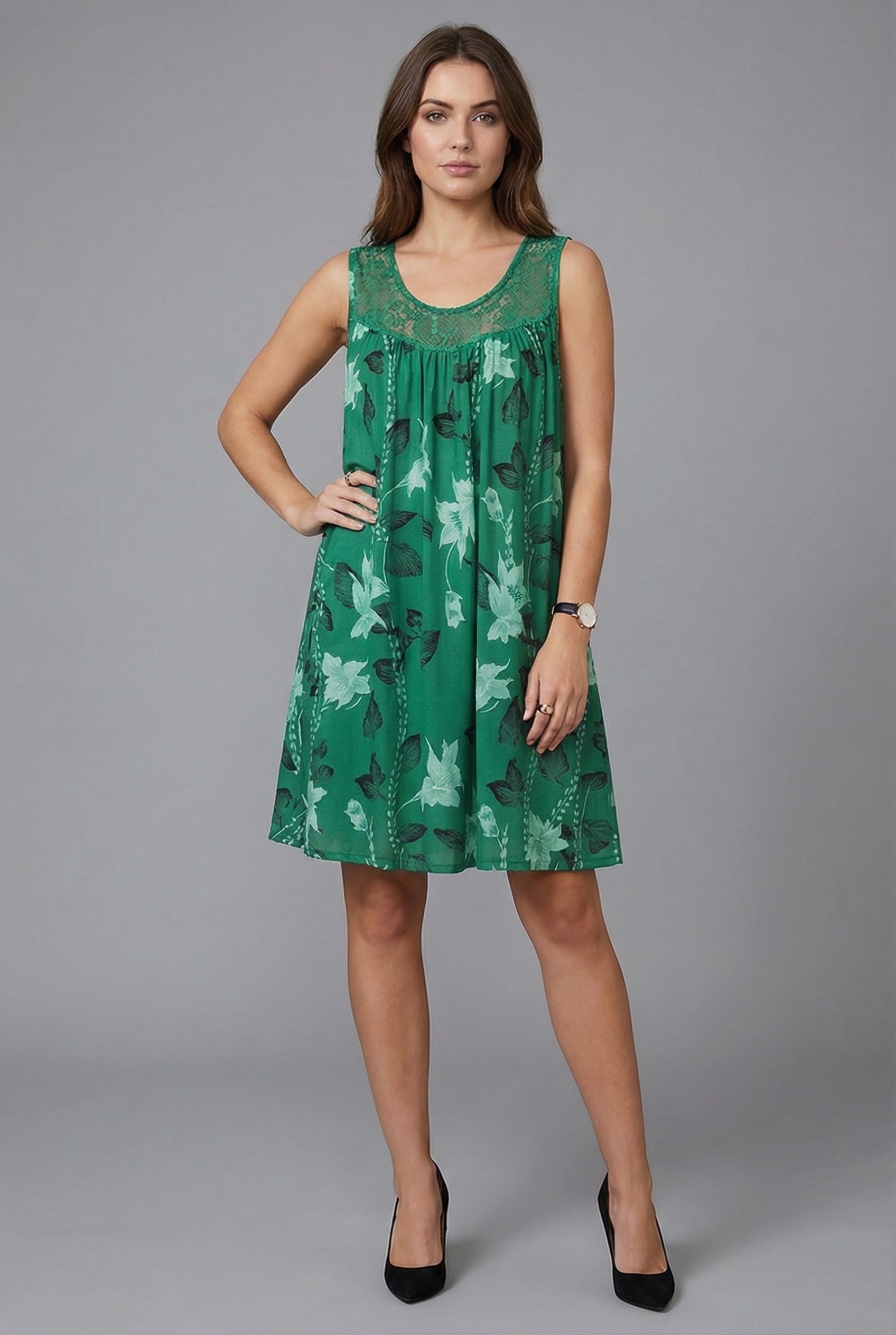 Women's A-Line Dress – Stretch-Knit Floral Daywear | Florence 4