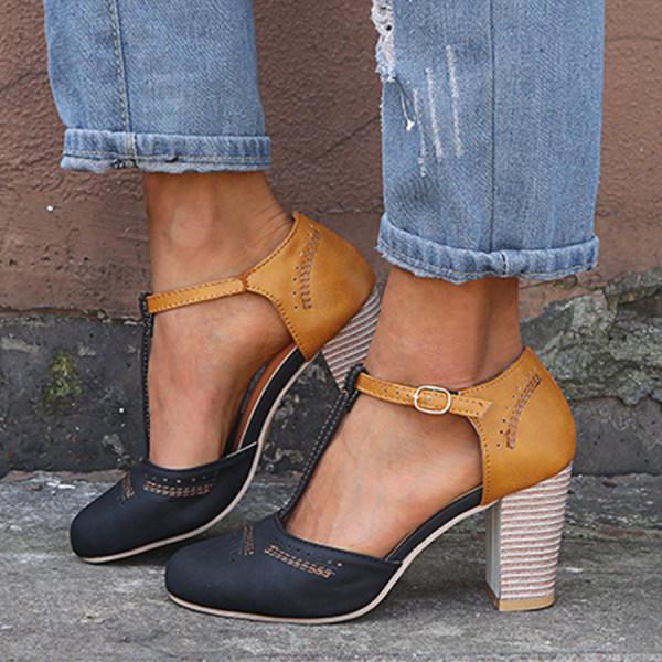 Lily | Orthopaedic Cushioned Sole Everyday Wide Heel Shoes