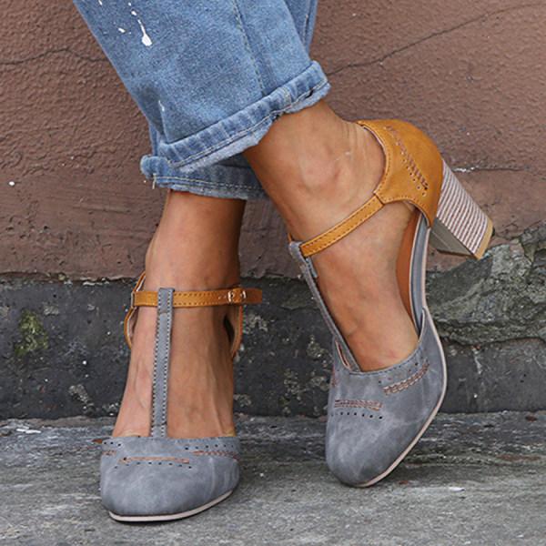 Lily | Orthopaedic Cushioned Sole Everyday Wide Heel Shoes