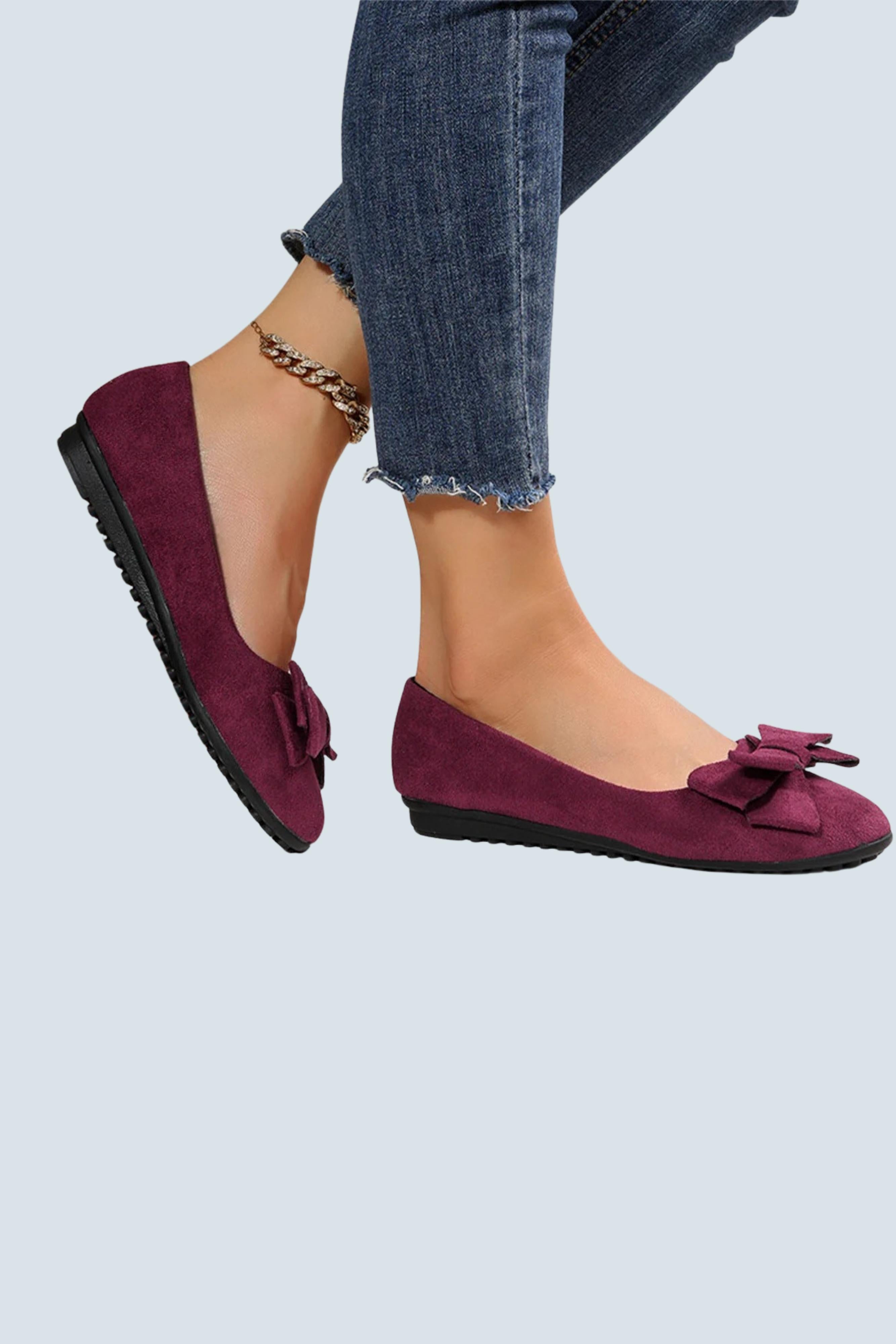 Women's Ballet Flats – Suede Almond Toe Casual | Amelia 5