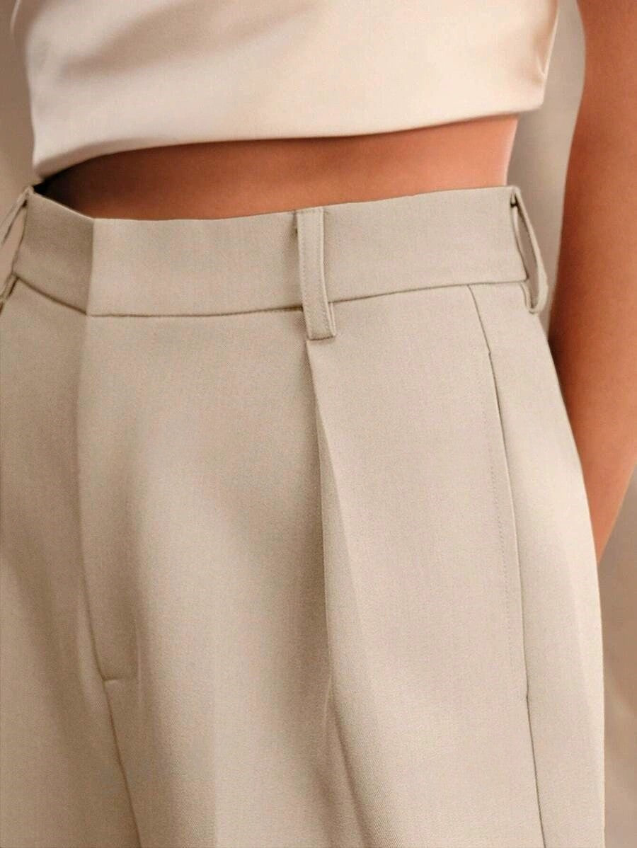 Emma | High Waist Tailored Smart Wide Leg Trousers