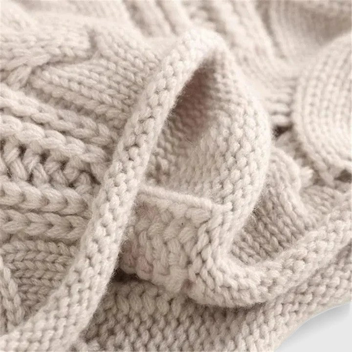 Women's Cable-Knit Casual Jumper in Beige