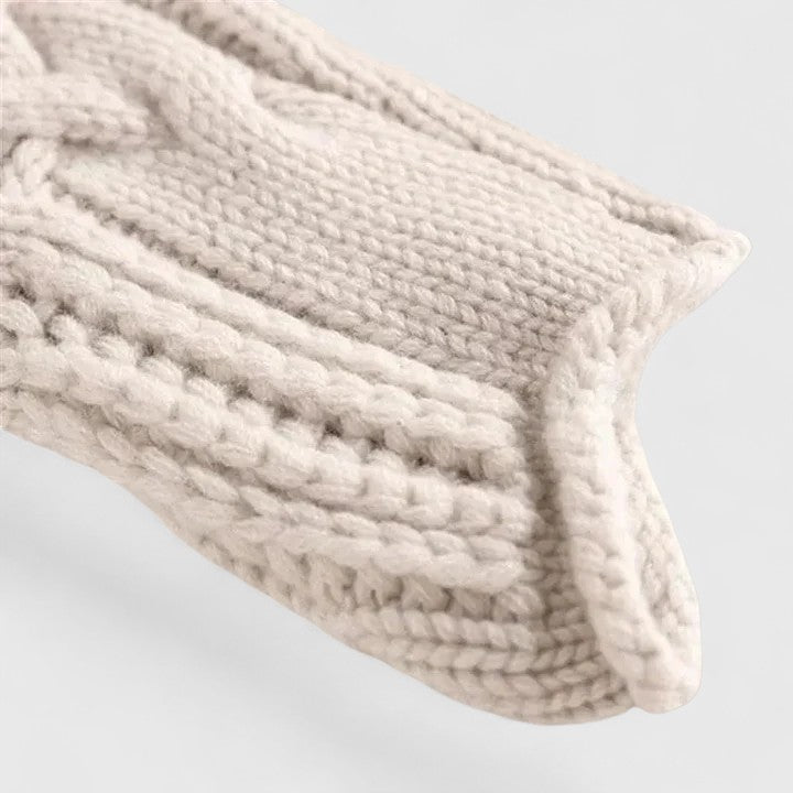Women's Cable-Knit Casual Jumper in Beige