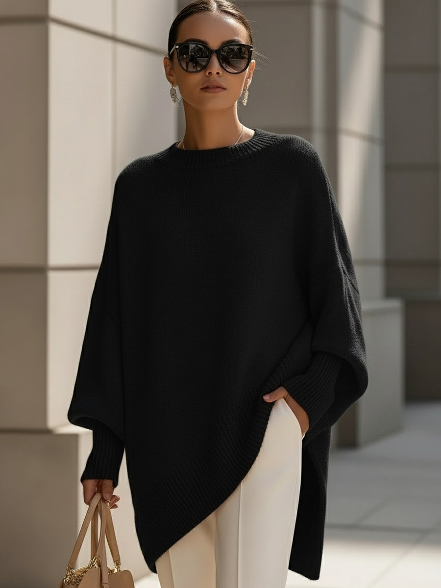 Women's Oversized Casual Jumper in Black