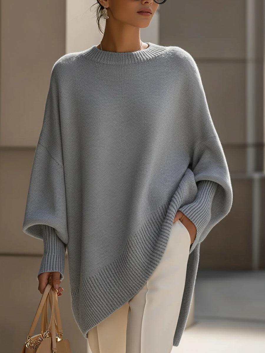 Women's Oversized Casual Jumper in Grey