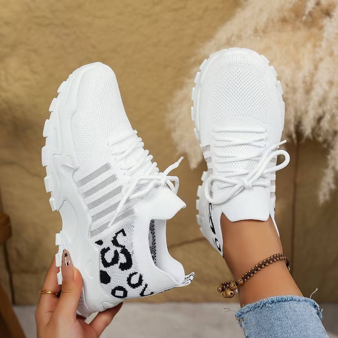 Women's Chunky-Sole Casual Trainers in White