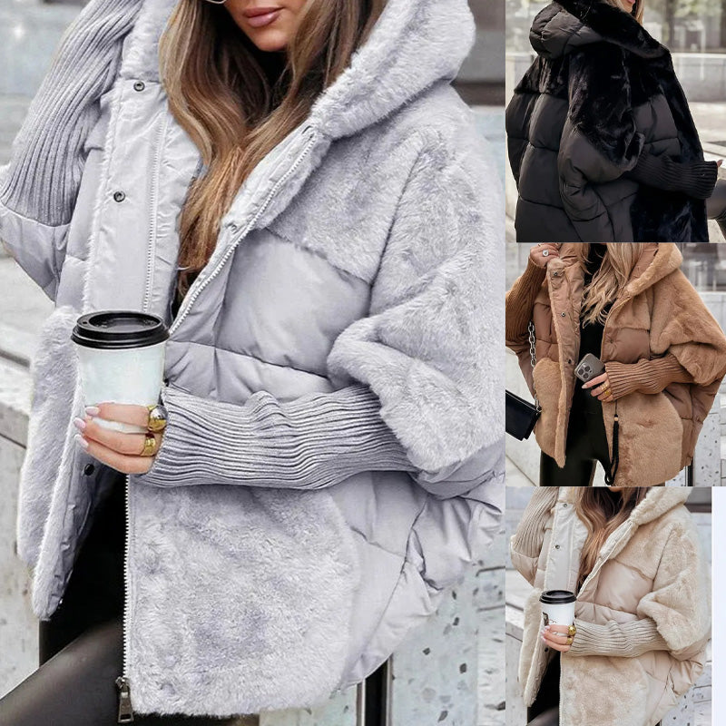 Women's Hooded Batwing-Sleeve Casual Jacket