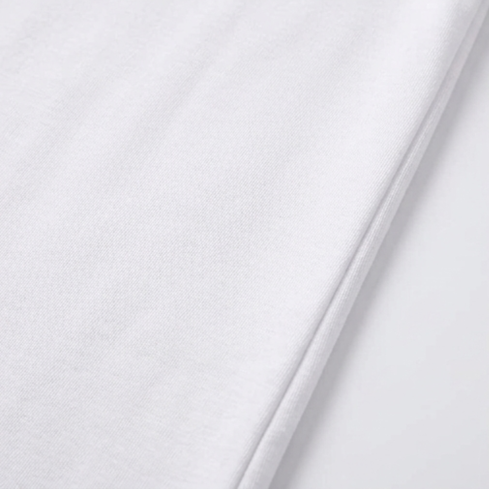 Women's Rolled-Cuff V-Neck Casual T-Shirt in White