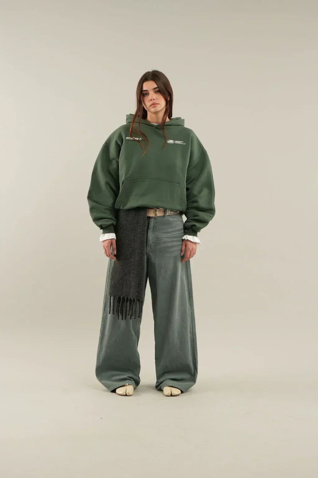 Women's Oversized Casual Hoodie in Dark Green
