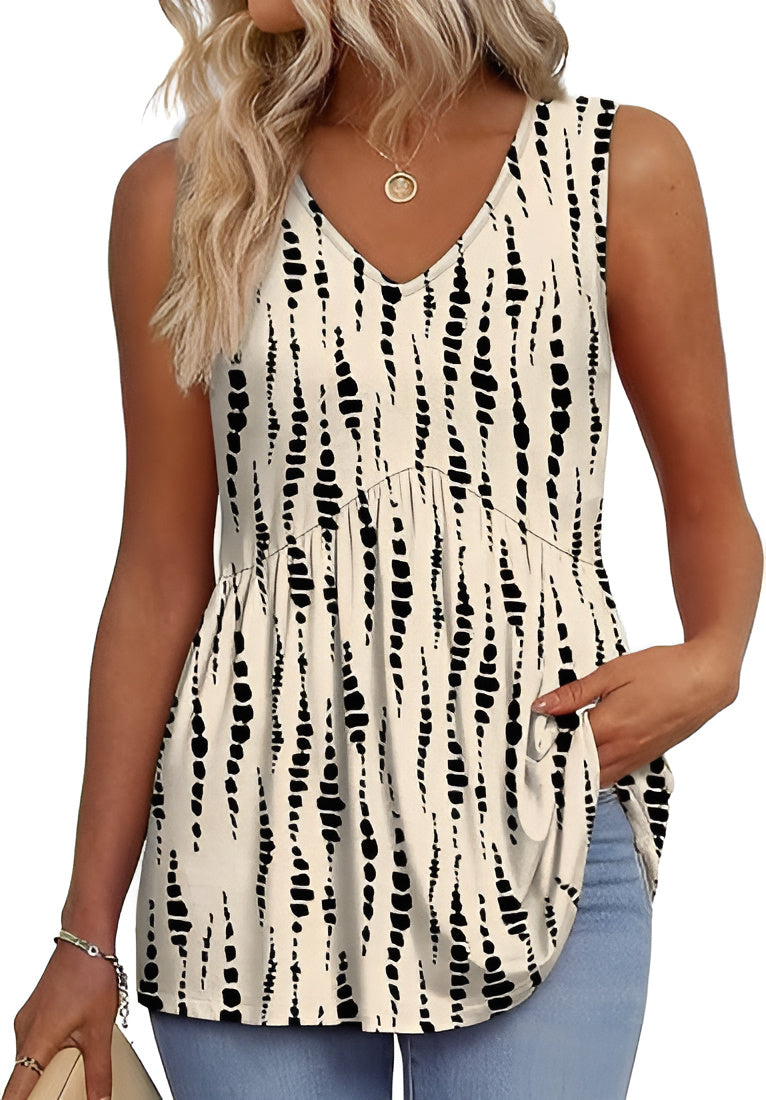 Women's Peplum Casual T-Shirt in Beige