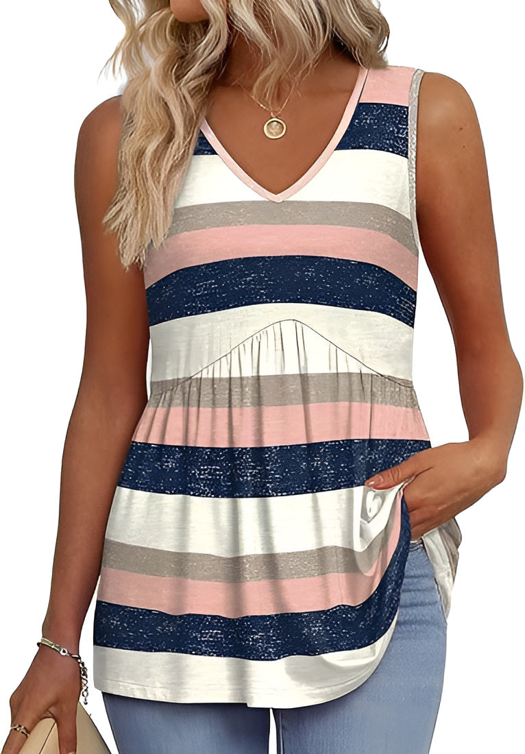 Women's Peplum Casual T-Shirt in Navy