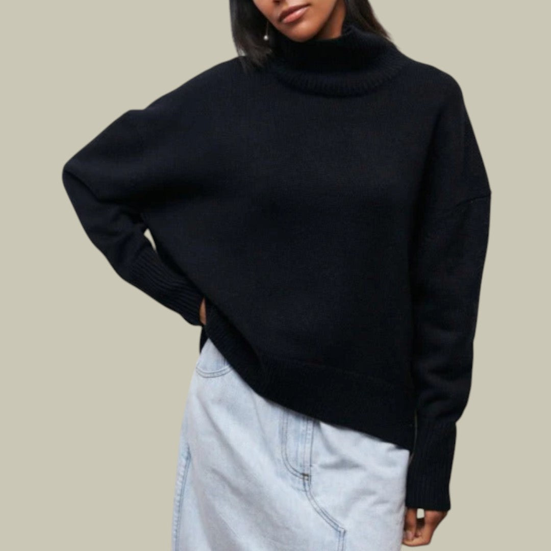 Women's Oversized Casual Jumper in Black