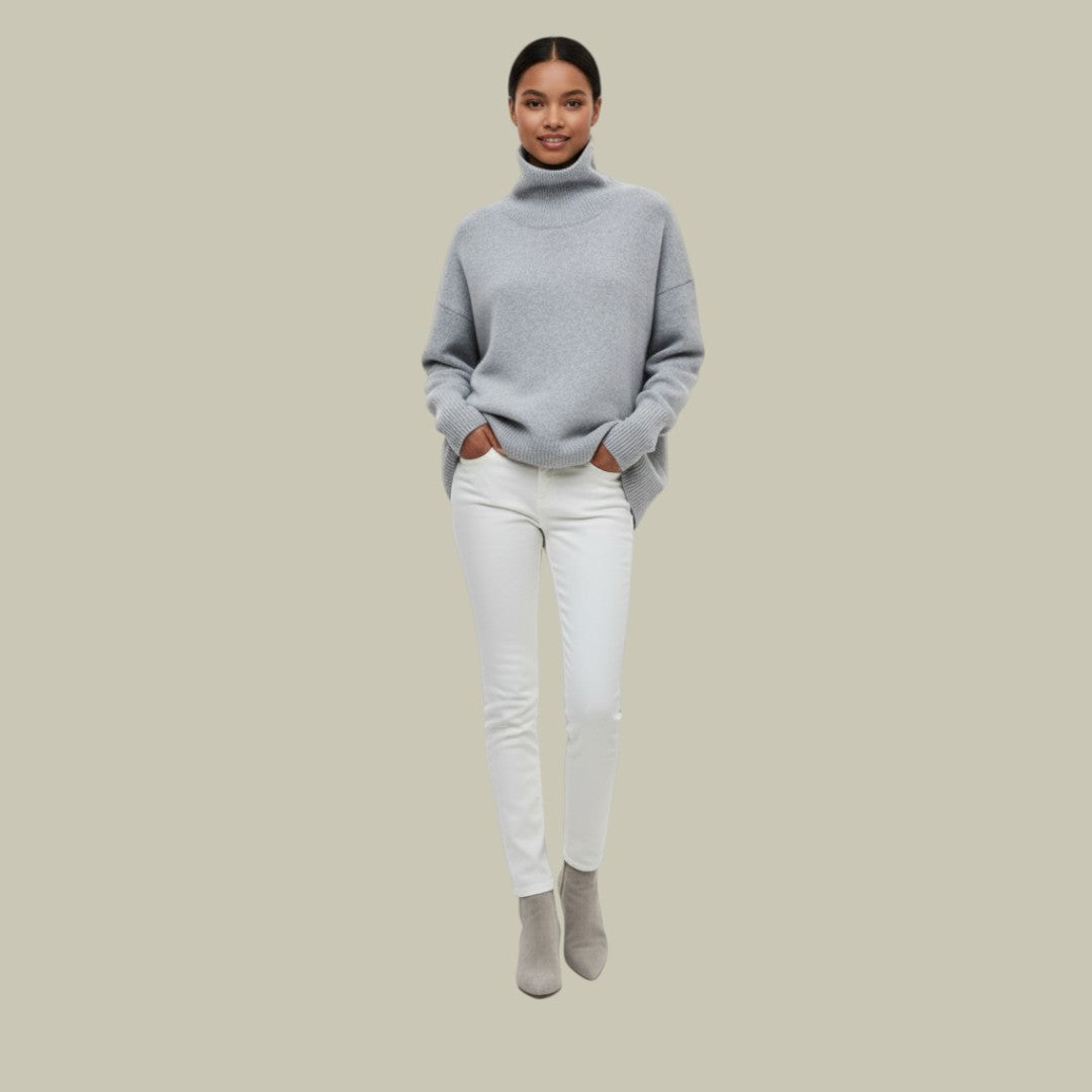 Women's Oversized Casual Jumper in Grey