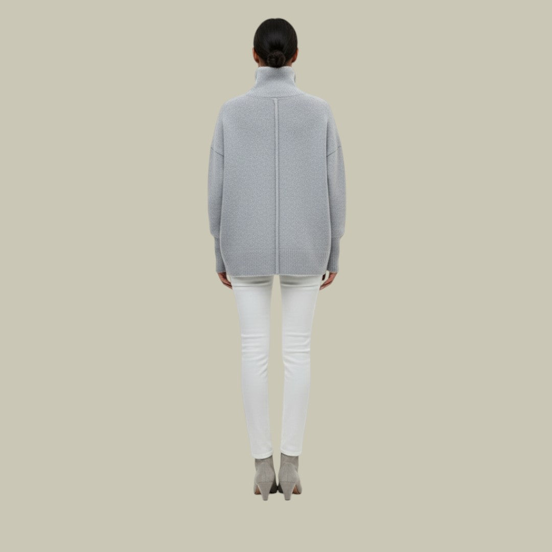 Women's Oversized Casual Jumper in Grey