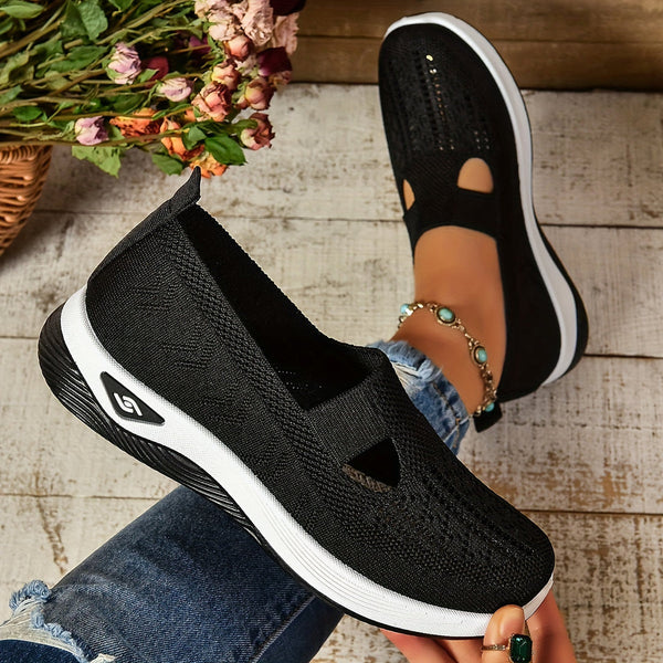 Women's Slip-On Casual Trainers in Black
