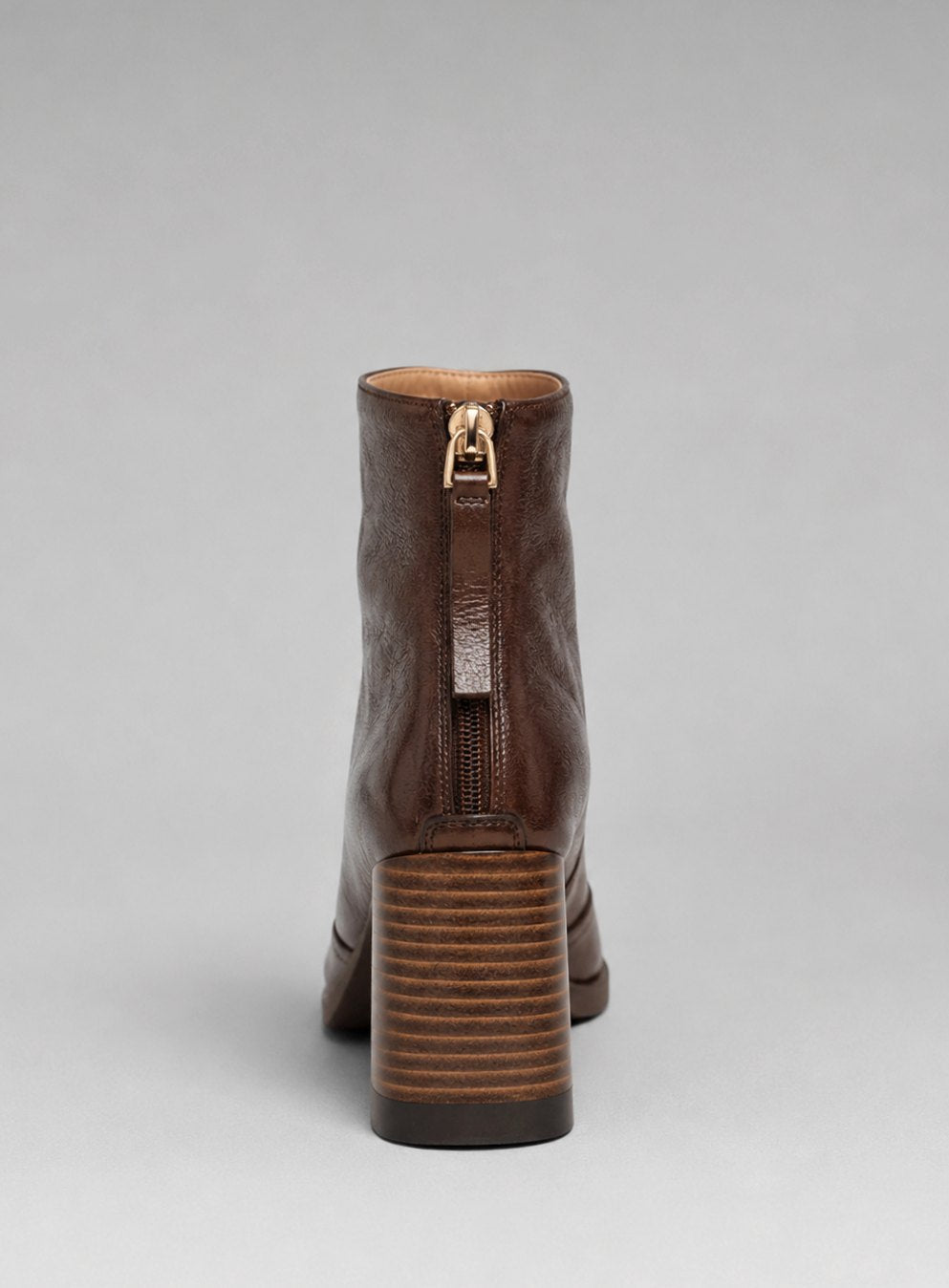 Women's Square-Toe Casual Ankle Boots in Brown