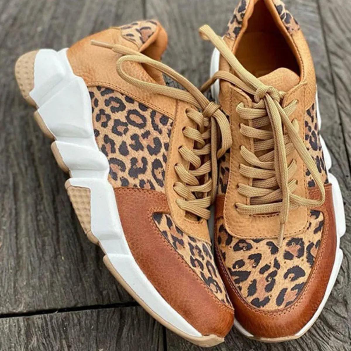 Women's Leopard Casual Trainers in Leopard