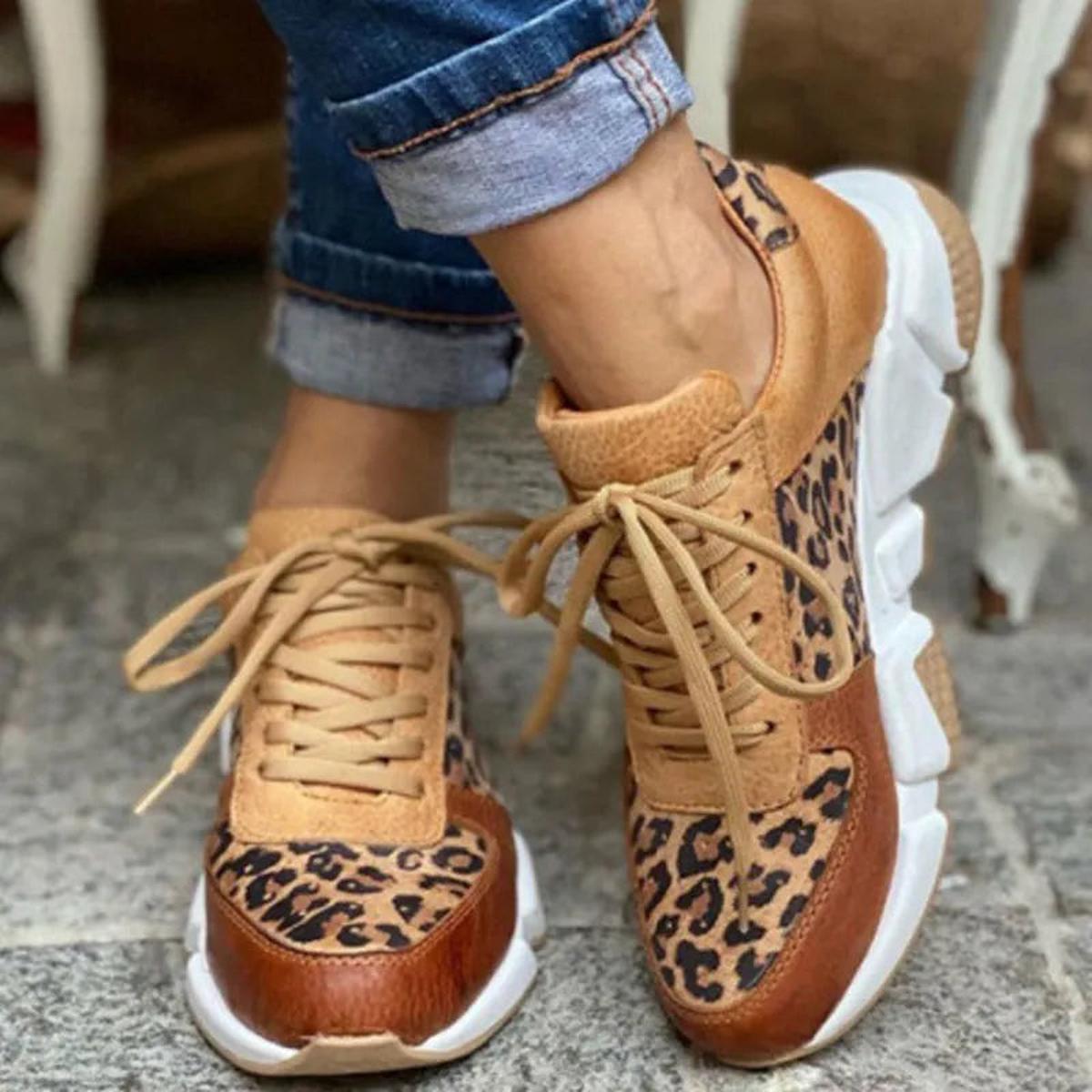 Women's Leopard Casual Trainers in Leopard