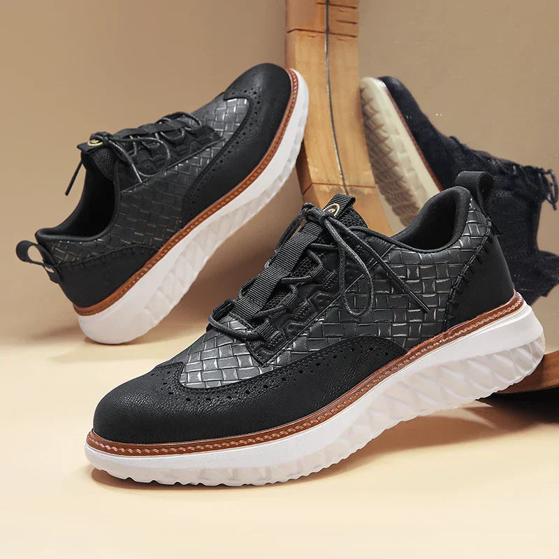 Women's Brogue Casual Trainers in Black