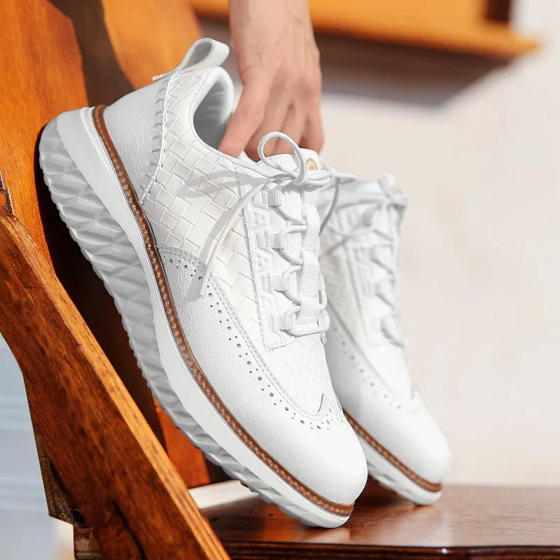 Women's Brogue Casual Trainers in White