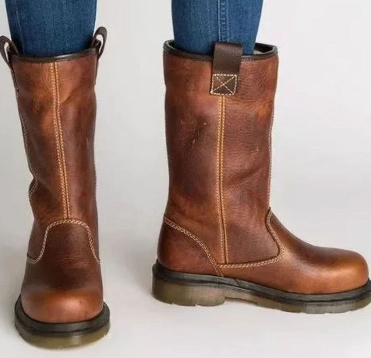 Women's Orthopaedic Pull-On Casual Boots in Brown
