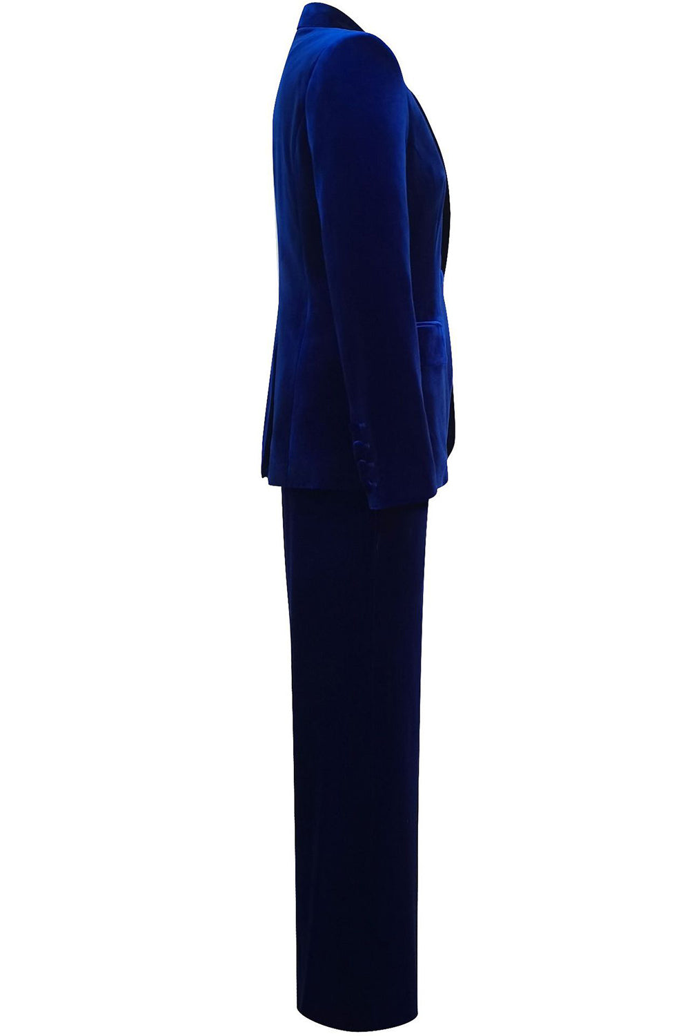 Women's Single-Button Evening Trouser Suit in Blue