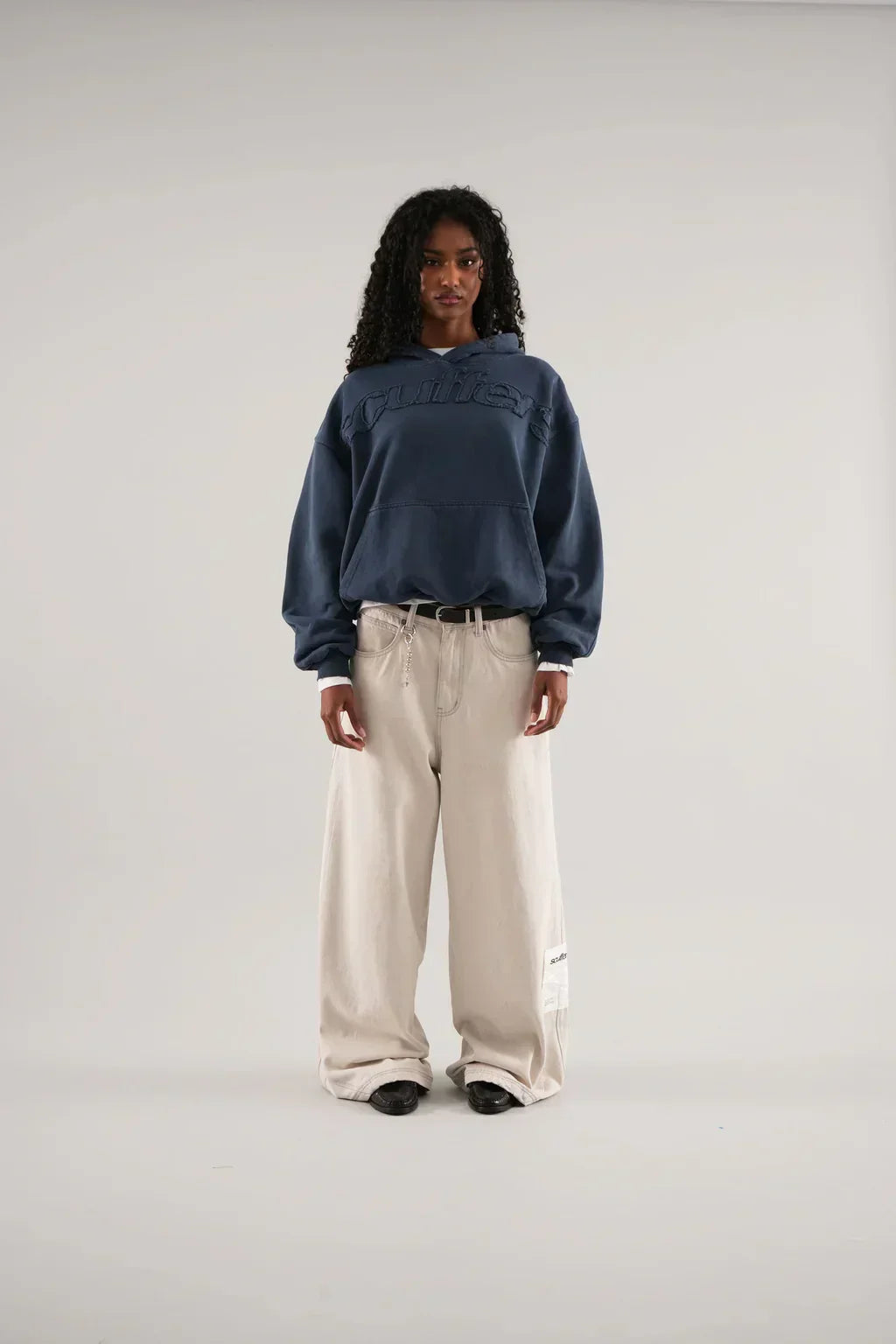 Women's Pullover Casual Hoodie in Navy
