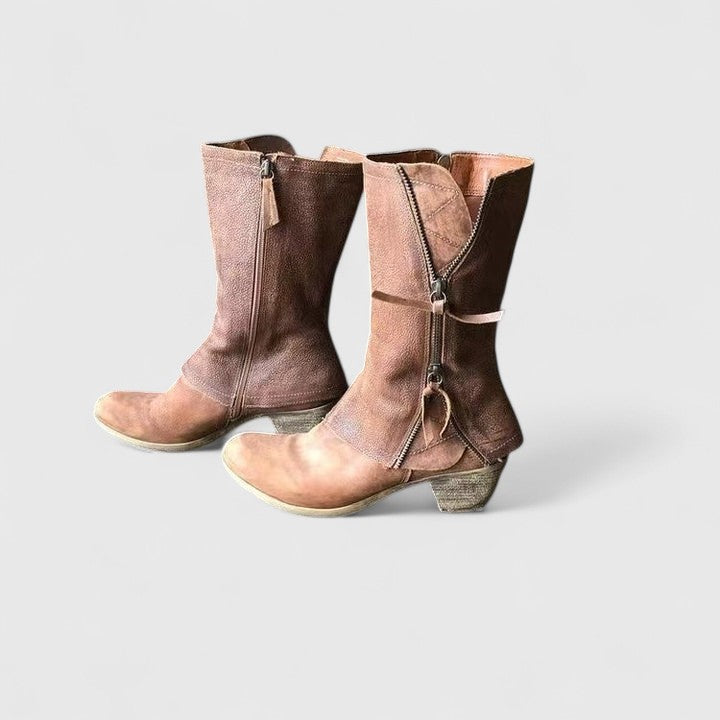 Women's Side Zip Mid-Calf Casual Boots